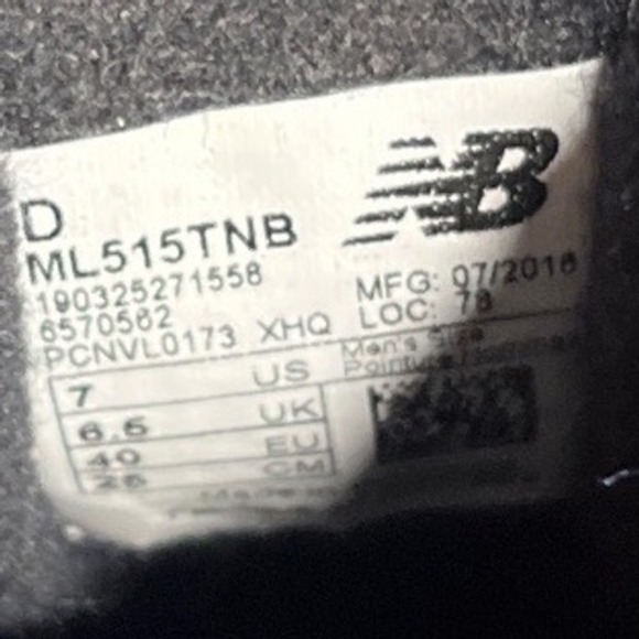 New Balance 515 Mens Sneakers Navy Blue Silver ML515TNB Gum Sole Low Top Shoes 7 - Picture 6 of 7